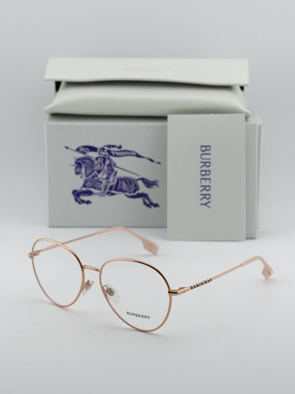 Burberry BE1366 1337 Aviator Eyeglasses 54mm - Rose Gold